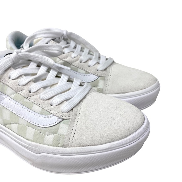 VANS Old Skool Overt CC Shoe Platform Suede Check White Canvas Women VN0A7Q5ETDC - Picture 4 of 10